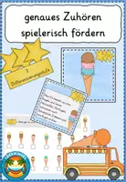 Vorschau - Spiele - zuhören fördern _Eiscreme _Stufe 3 - Deckblatt