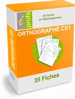Aperçu - Fiches - Orthographe CE1 : Dossier Complet (35 pages) – Leçons, Exercices & evaluations avec correction sur I-PROFS - Page de couverture