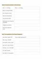 Vorschau - Arbeitsblätter - Present Progressive - Deckblatt