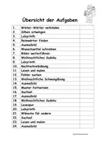 Vorschau - Arbeitsblätter - Adventskalender für die 2.Klasse - Seite 1