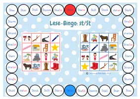 Vorschau - Spiele - Lese-Bingos: Wörter mit st, sp, sch, ch, au, ei, eu - Seite 3