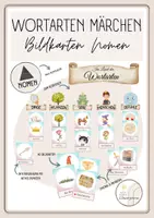 Vorschau - Merkblätter - Bildkarten Nomen Wortartenmärchen - Deckblatt