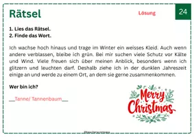 Vorschau - Arbeitsblätter - Adventskalender Deutsch 6.Klasse_Karte 24 - Seite 3