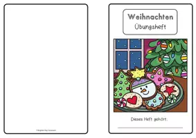 Vorschau - Arbeitsblätter - Weihnachten Lernheft Vorschule – Arbeitsblätter für Mathematik, Deutsch & Feinmotorik - Seite 1