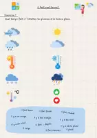 Vorschau - Arbeitsblätter - Il fait quel temps ? La météo - Wetter Französisch - Wortschatz und Dialog - Deckblatt