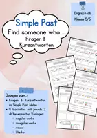 Vorschau - Arbeitsblätter - Find someone who - Simple Past - Deckblatt