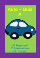 Vorschau - Arbeitsblätter - Auto-Quiz A - Deckblatt