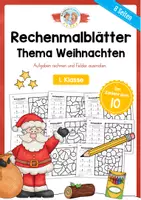 Vorschau - Arbeitsblätter - 8 Rechenmalblätter zu Weihnachten (Zahlenraum 10) - Deckblatt