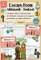 Vorschau - Arbeitsblätter - Escape Room - Deutsch (Winter - Klasse 4) - Deckblatt