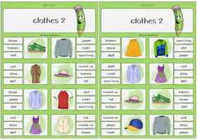 Vorschau - Fördermaterial/Inklusion - Clip cards clothes 2 - Klammerkarten - Seite 1