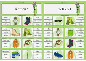 Vorschau - Fördermaterial/Inklusion - Clip cards clothes 1 - Klammerkarten - Seite 1