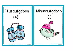 Vorschau - Arbeitsblätter - Zahlenspaziergang, Rechenspaziergang Winter Zahlenraum 10, Rechnen Klasse 1 und Vorschule - Seite 2