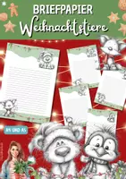Vorschau - Arbeitsblätter - Briefpapier Weihnachten Weihnachtstiere 2. bis 6. Klasse - Deckblatt