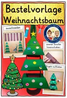 Vorschau - Mal- und Bastelvorlagen - Kunst Winter & Weihnachten / Tannenbaum basteln Grundschule - Deckblatt
