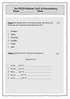 Vorschau - Arbeitsblätter - Deutsch - Test FRESCH Methode & Goß- und Kleinschreibung - Seite 1