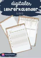 Vorschau - Lehrpläne/Lehrermaterial - Digitaler Lehrerkalender (Schuljahr 2020/2021) - rosegold - Deckblatt