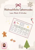Vorschau - Arbeitsblätter - Weihnachtliche Geheimcodes - Lesen, Rätseln & Schreiben - Deckblatt