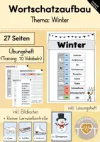 Vorschau - Arbeitsblätter - Wortschatzheft: Winter - Deckblatt