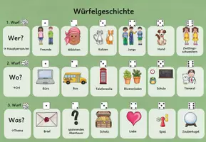 Vorschau - Arbeitsblätter - Gratis-Würfelgeschichte-Alltag-ein Material von schulzauberei - Seite 2