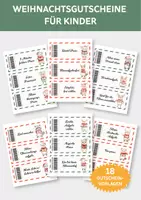 Vorschau - Fördermaterial/Inklusion - Weihnachtsgutscheine für Kinder – 18 fertige Belohnungskarten für Schule, Motivation & Adventszeit - Gutscheine für Kinder - Weihnachten Grundschule. - Deckblatt