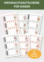 Vorschau - Fördermaterial/Inklusion - Weihnachtsgutscheine Leer – 27 Gutscheinvorlagen zum Ausfüllen, Belohnungssystem & Adventsaktionen - Weihnachten - Grundschule - Deckblatt