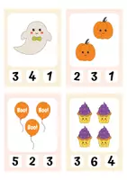 Vorschau - Fördermaterial/Inklusion - Klammerkarten Halloween – 20 Karten zum Zählen üben, Zahlen 1–10, Feinmotorik & Vorschule, Mathe Kita. - Seite 1