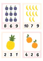 Vorschau - Fördermaterial/Inklusion - Klammerkarten Zählen – 20 Karten, Zahlen 1–10, Obst & Gemüse, frühes Mathe für Kita/Vorschule - Seite 3
