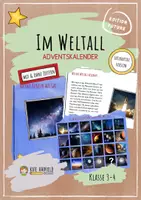 Vorschau - Stationenlernen - Adventskalender - Durchs Weltall - Deckblatt