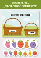Vorschau - Fördermaterial/Inklusion - Sortierspiel „Nach Größe sortieren“, Größenvergleich, frühe Mathematik, Wahrnehmung & Feinmotorik, Lernmaterial für Kita & Vorschule - Deckblatt
