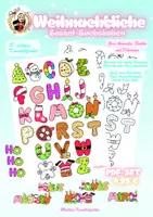 Vorschau - Mal- und Bastelvorlagen - Weihnachtliche Bastel-Buchstaben - Deckblatt