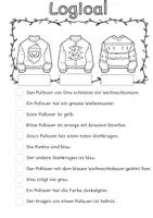 Vorschau - Arbeitsblätter - Logicals Weihnachtspullis Deutsch Leseförderung - Seite 3