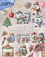 Vorschau - Mal- und Bastelvorlagen - Knuffies Weihnachtsmarkt Cliparts Set - Deckblatt