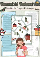 Vorschau - Arbeitsblätter - Wimmelbild Weihnachten Leseförderung Deutsch - Deckblatt