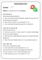 Vorschau - Arbeitsblätter - Rechengesetze Addition und Subtraktion - Seite 1