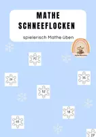 Vorschau - Arbeitsblätter - Schneeflocken im Zahlenraum 100 - Deckblatt