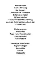 Vorschau - Mal- und Bastelvorlagen - Dorf im Winter - sofort einsetzbar - Seite 2