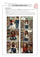 Vorschau - Arbeitsblätter - Spannend erzählen - Schreibanlässe - Bildergeschichte "Bockiger Einkaufsbummel" (Deutsch, Klasse 5-7) - Seite 1