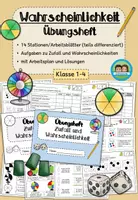 Vorschau - Arbeitsblätter - Wahrscheinlichkeit und Zufall - Übungsheft (Klasse 1-4) #schulstartbyextraklasse - Deckblatt