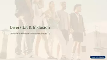 Vorschau - Arbeitsblätter - Diversität & Inklusion – Interviews, Rollenspiel & Schreibaufgabe (B1–C1) - Deckblatt