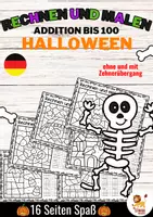 Vorschau - Stationenlernen - Rechen-Mal-Blätter - Addition Zahlenraum bis 100 (Halloween) - Deckblatt