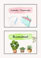 Vorschau - Poster - Klassendienste organisieren - Schilderset für die Klasse - Seite 1
