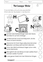 Vorschau - Spiele - Lesespur Winter 3 Deutsch differenziert + Lösung - Seite 1