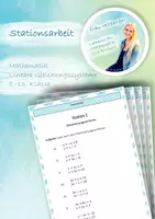 Vorschau - Arbeitsblätter - Stationsarbeit (Lösungsverfahren für lineare Gleichungssysteme) - Deckblatt