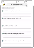Vorschau - Arbeitsblätter - The Northern Lights Englisch Arbeitsblatt Lesetext mit Richtig Falsch Multiple Choice und Offenen Fragen Textverständnis - Seite 3