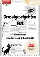 Vorschau - Arbeitsblätter - Test/ Schularbeit Gruselgeschichte - Deckblatt