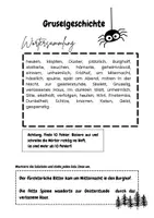 Vorschau - Arbeitsblätter - Test/ Schularbeit Gruselgeschichte - Seite 1