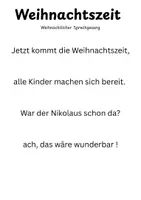 Vorschau - Arbeitsblätter - Weihnachtlicher Sprechgesang mit Rhythmusübung - Seite 1
