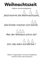 Vorschau - Arbeitsblätter - Weihnachtlicher Sprechgesang mit Rhythmusübung - Seite 2