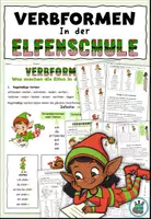 Vorschau - Arbeitsblätter - Verbformen "Was machen die Elfen in der Schule?" DaZ / DaF / Deutsch - Deckblatt