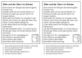 Vorschau - Arbeitsblätter - 3 Adventgeschichten für Hefteinträge - Geschichten im Schnee | Leseverständnis Klasse 1 + 2 - Seite 3